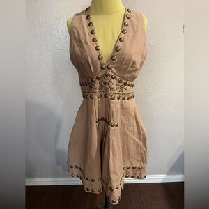 Double D Ranch Bronze & Silver Studded Dress